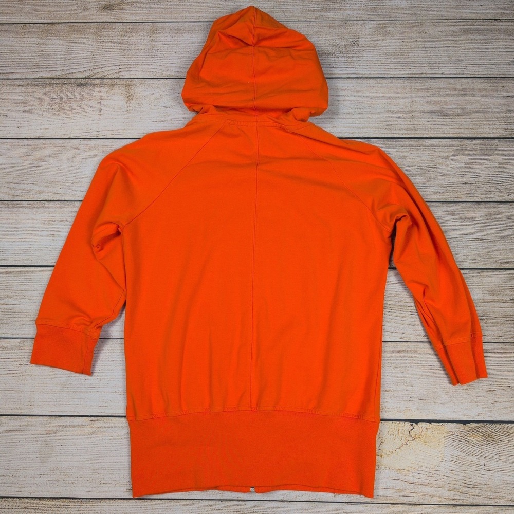 Alo Yoga Full Zip Hoodie‎ Jacket Women's Medium Orange Activewear Striped Hood - Picture 6 of 7